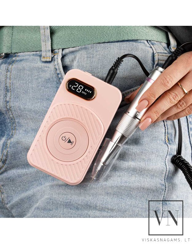 Įkraunama nagų freza PINK 111, 50W 5