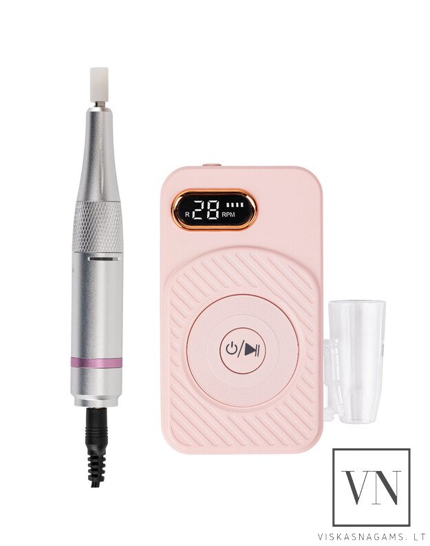 Įkraunama nagų freza PINK 111, 50W