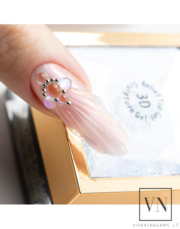 3D RELIEF TOP GEL viršutinis sluoksnis, gelis iškiliems dizainams, 5g 1