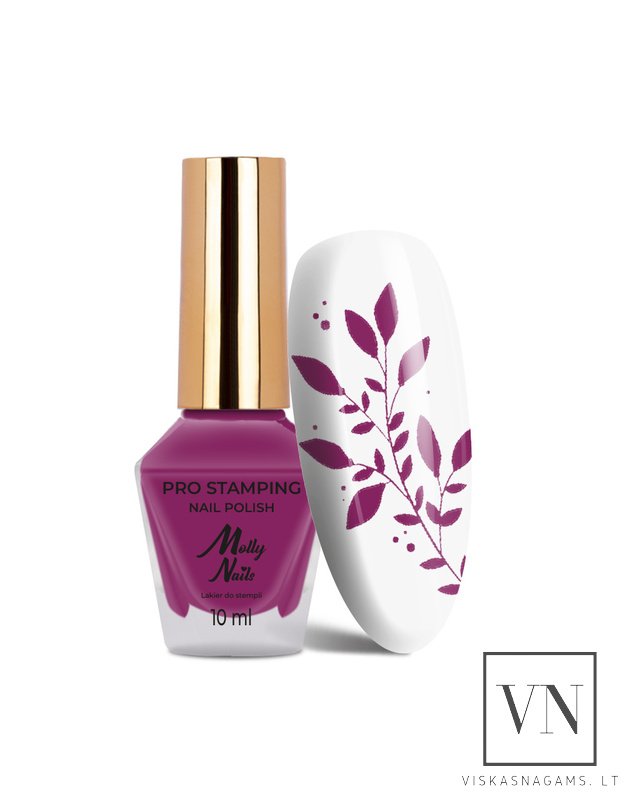 MOLLY NAILS nagų lakas štampavimui FUCHSIA, Nr.22
