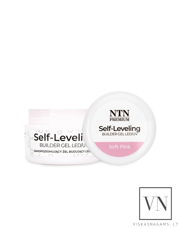 Gelis nagams savaime išsilyginantis NTN PREMIUM SOFT PINK, 15g