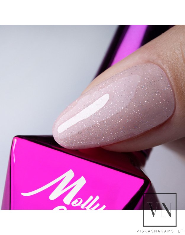 MOLLY NAILS SPARKLE TOP STAR viršutinis sluoksnis su holografiniu blizgučiu, 10g 1