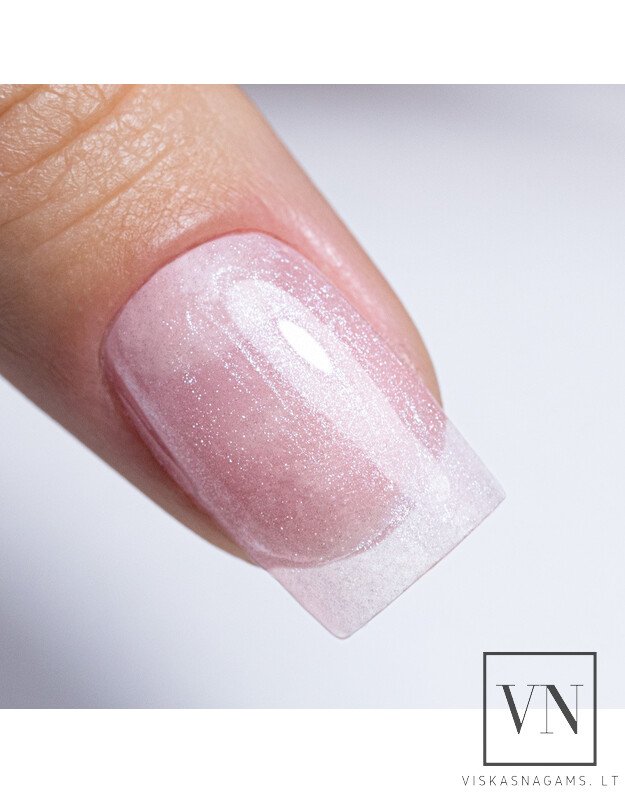 ALLELAC RUBBER BASE PINK BLING elastinga kaučiukinė bazė Nr.1, 7g 3