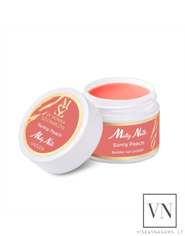 MOLLY NAILS BY MONIKA SUNNY PEACH savaime išsilyginantis gelis, 15g
