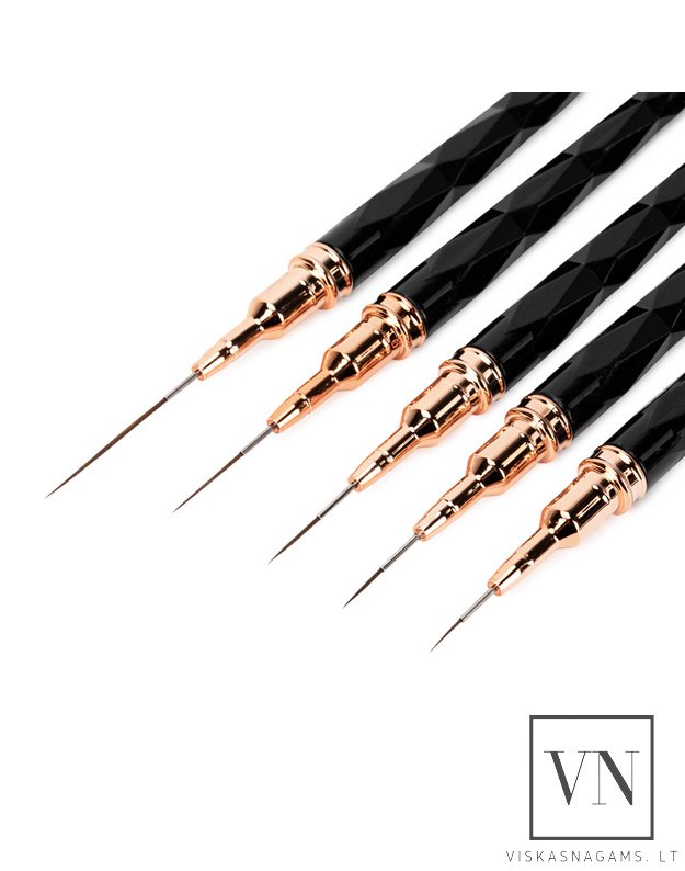 NTN PREMIUM BLACK teptukas nagų dailei su dangteliu, 7mm 1