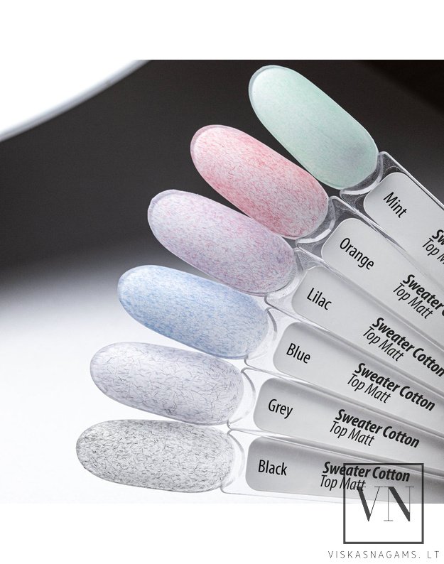 DOVANA - MOLLY TOP COTTON MATT SWEATER MINT matinis viršutinis sluoksnis su spalvotomis dalelėmis, 10g	 2
