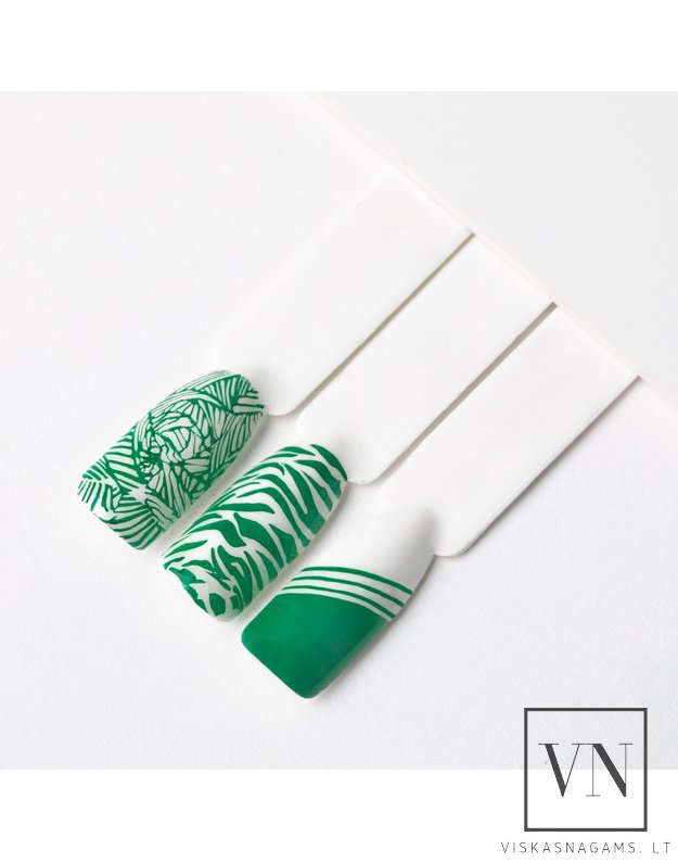 MOLLY NAILS nagų lakas štampavimui GREEN, Nr.12 2