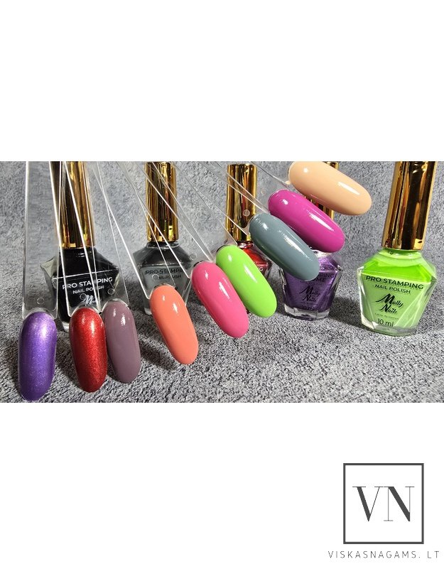 MOLLY NAILS nagų lakas štampavimui NUDE, Nr.27