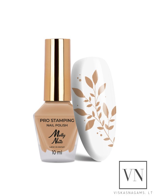 MOLLY NAILS nagų lakas štampavimui NUDE, Nr.27