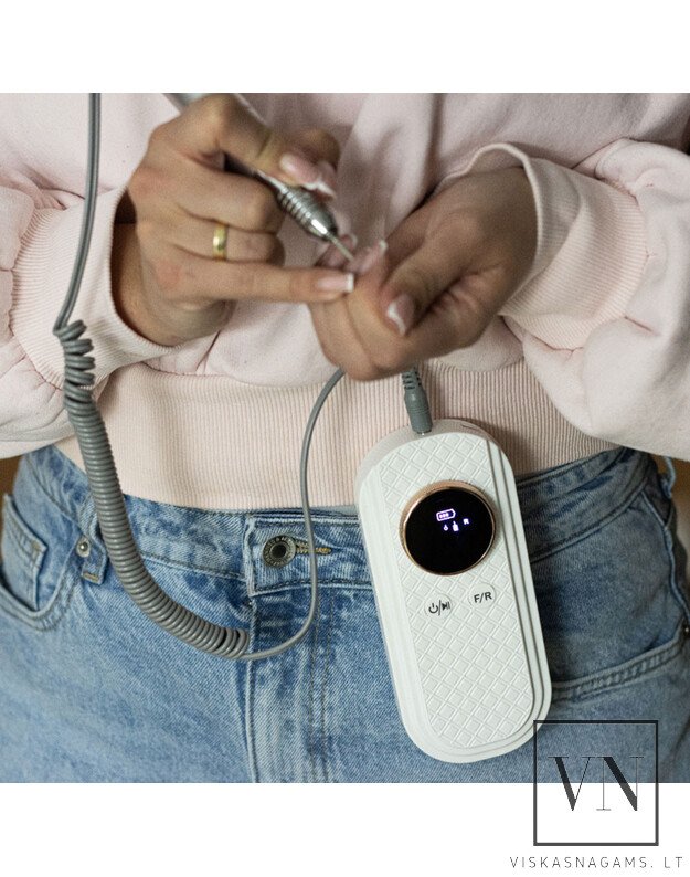 Įkraunama nagų freza WHITE 111, 50W 2