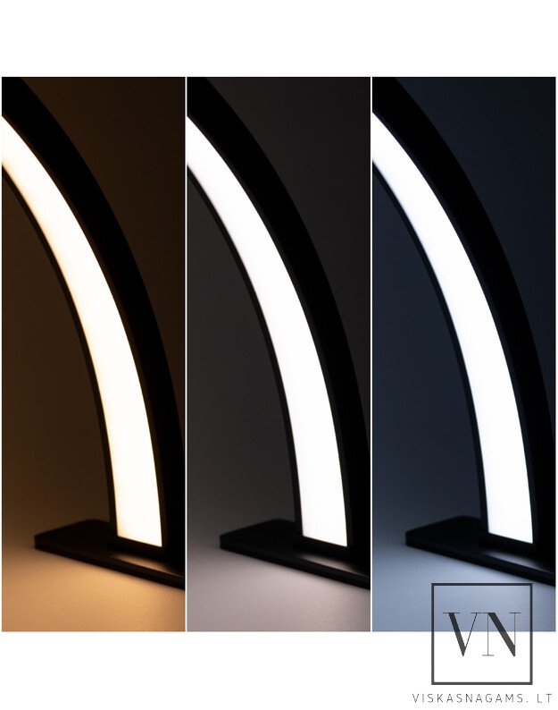 Stalinė lenkta pusmėnulio formos BLACK LED lempa manikiūrui 35W 1