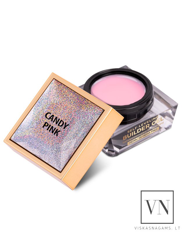 MOLLY NAILS BUILDER CANDY PINK savaime išsilyginantis gelis, 50g