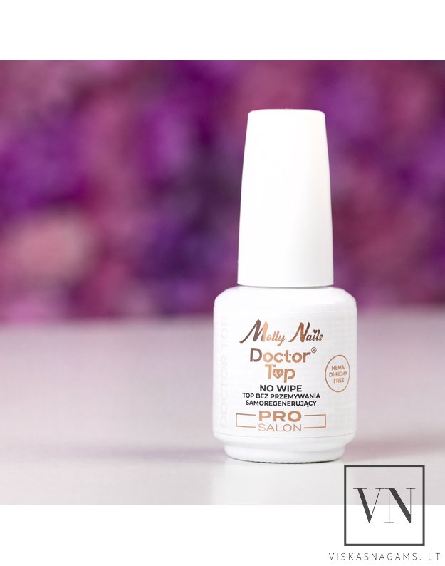 MOLLY NAILS DOCTOR TOP įbrėžimams atsparus, nelipnus viršutinis sluoksnis, 10g