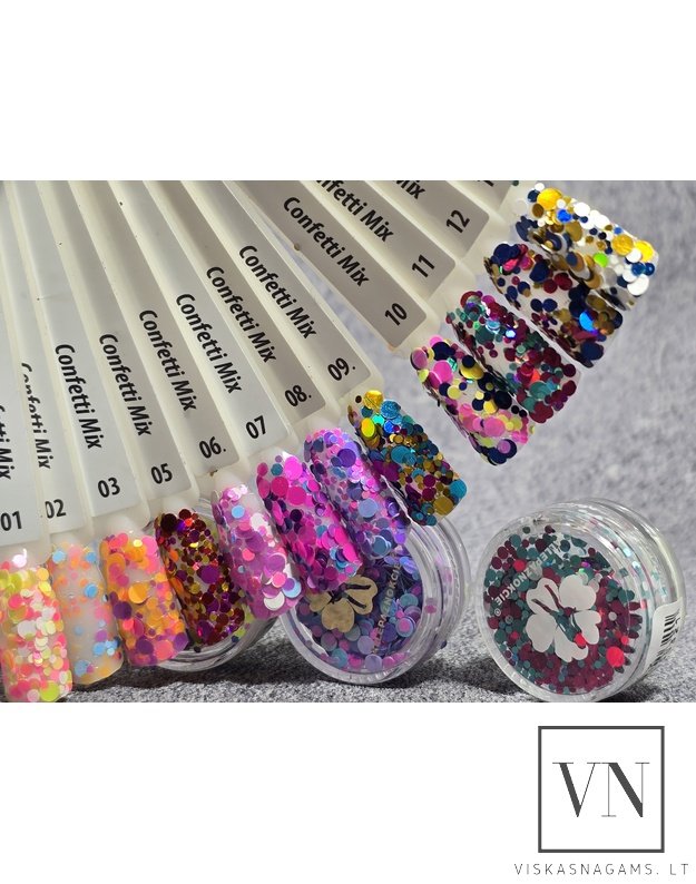 Blizgučiai nagams CONFETTI MIX, Nr.9