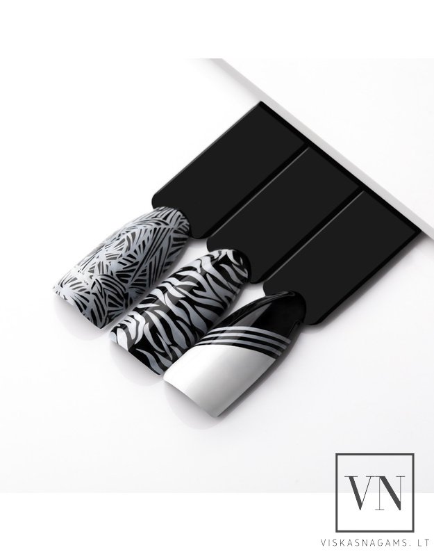 MOLLY NAILS nagų lakas štampavimui WHITE, Nr.1 2