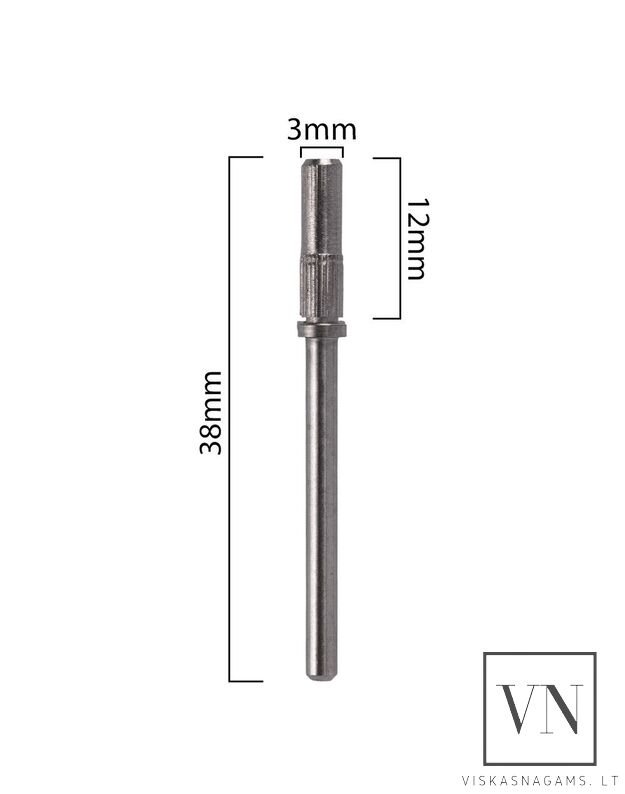 Plieninis antgalis šlifavimo juostelėms, su dantukais, 3mm