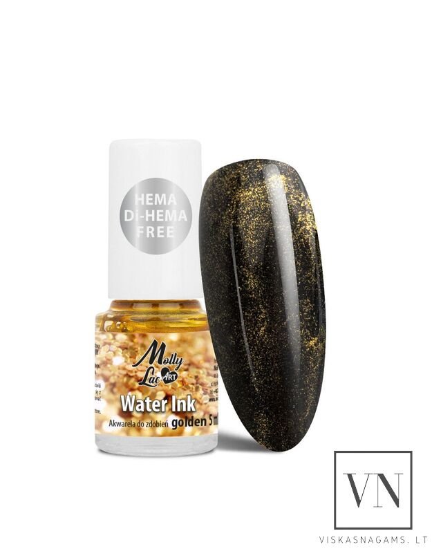 WATERCOLOR INK METALIC dažai, akvarelė dekorui, GOLDEN