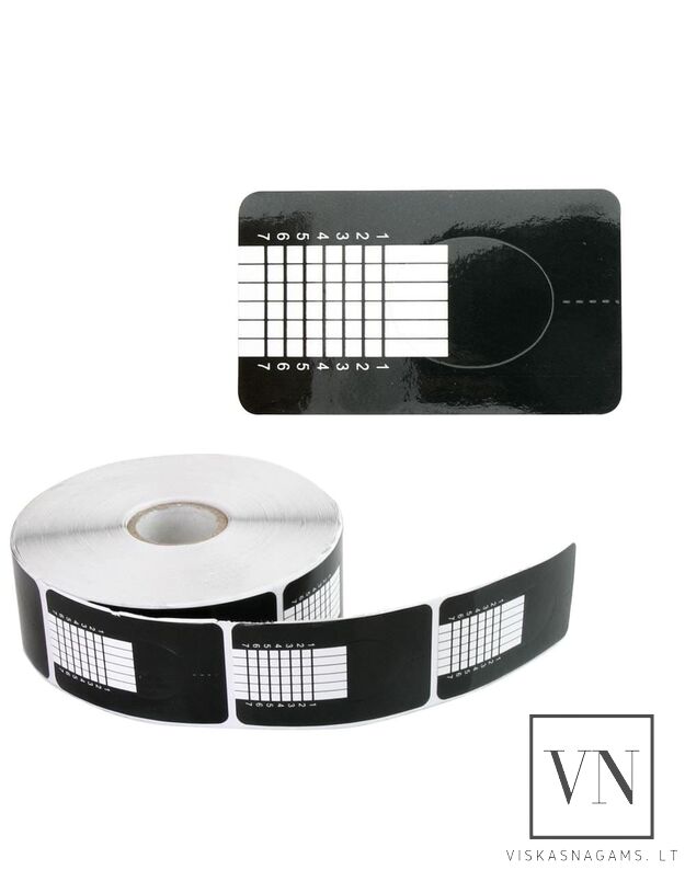 Formelės nagų priauginimui BLACK, 500vnt.