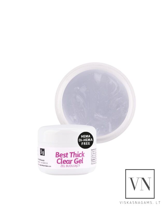 NTN BEST THICK CLEAR GEL trifazis UV/LED gelis, 5g