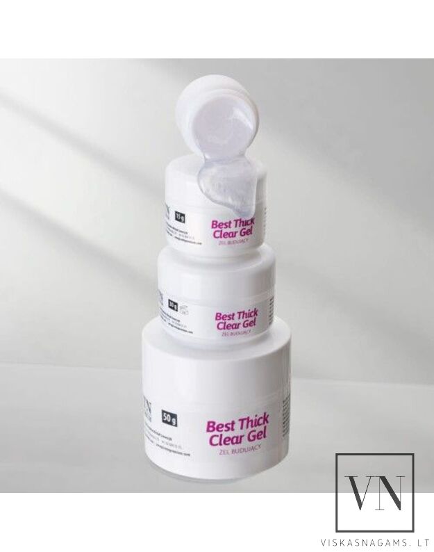NTN BEST THICK CLEAR GEL trifazis UV/LED gelis, 30g