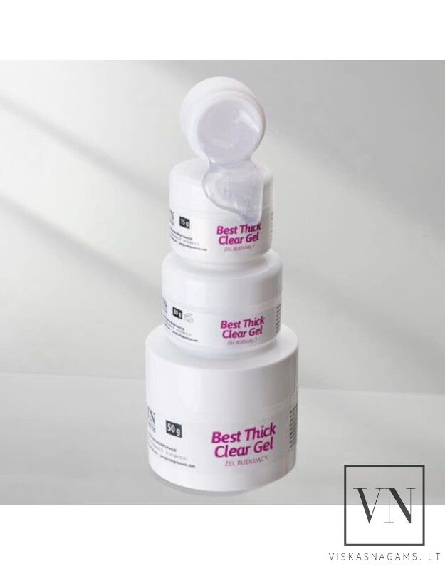 NTN BEST THICK CLEAR GEL trifazis UV/LED gelis, 5g