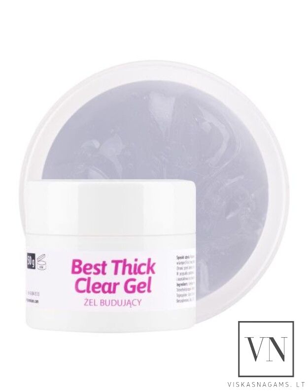 NTN BEST THICK CLEAR GEL trifazis UV/LED gelis, 50g