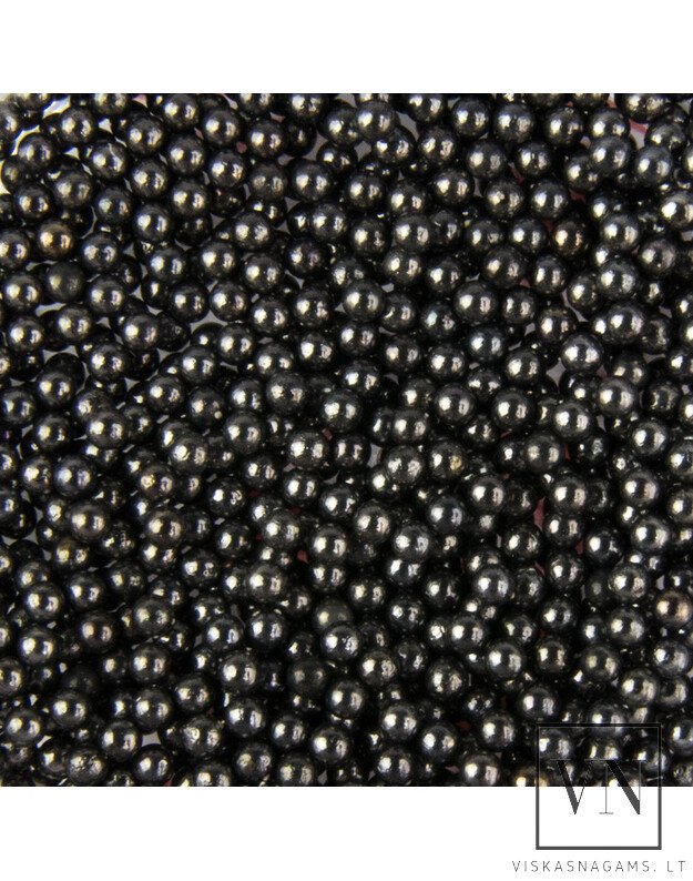 BULION BLACK karoliukai, 1.2mm