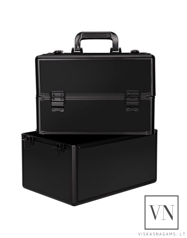 Dviejų dalių kosmetinis lagaminas BLACK MATTE XXL (25x35x40)