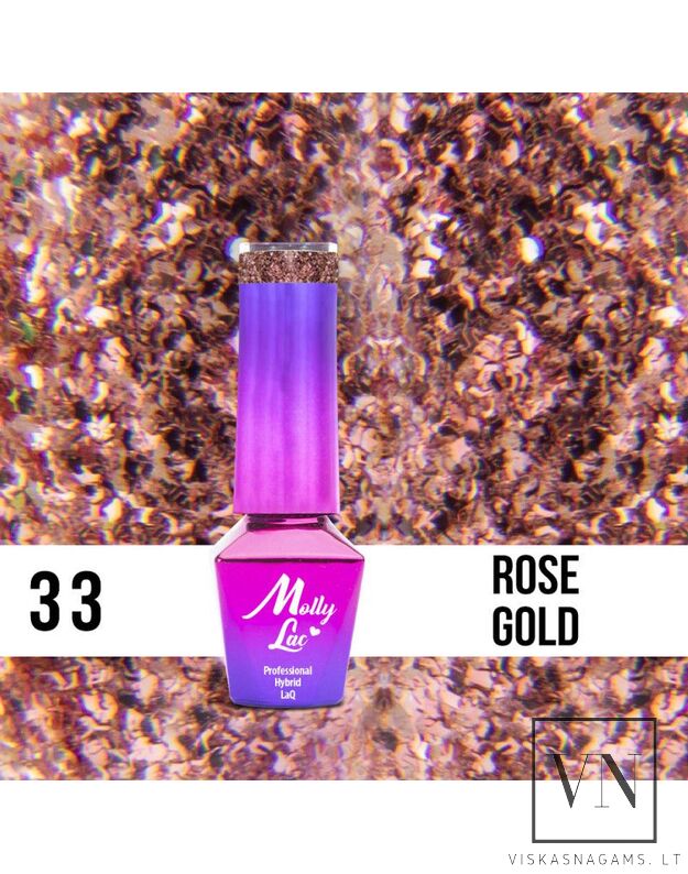 MOLLY LAC gelinis lakas ROSE GOLD, Nr.33