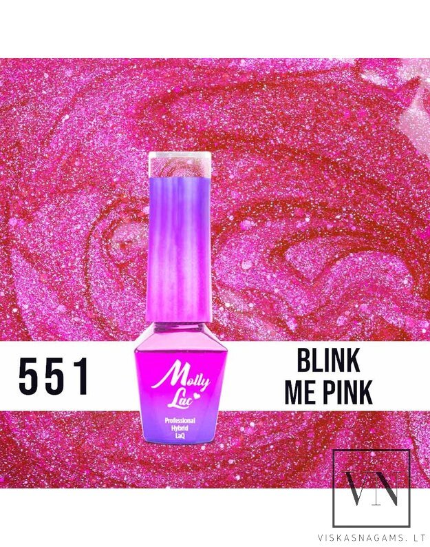 MOLLY LAC gelinis lakas BLINK ME PINK, Nr.551