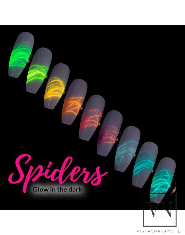 SPIDER GLOWING tamsoje šviečiantis gelis ORANGIST, 3