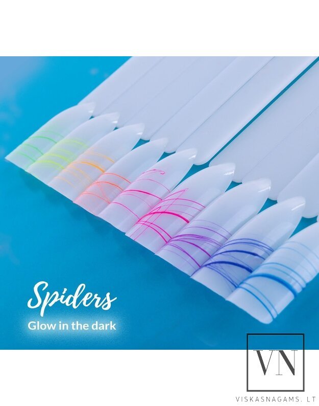 SPIDER GLOWING tamsoje šviečiantis gelis PAPAYA, 4