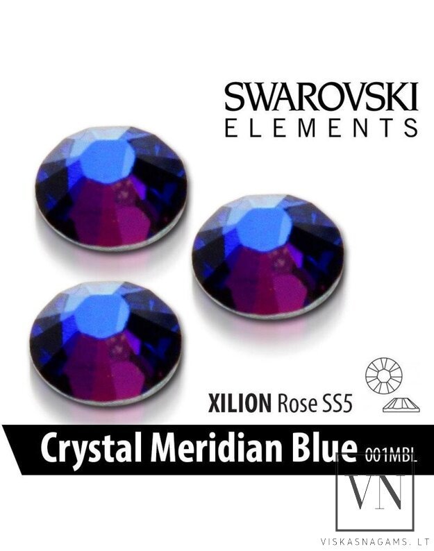 SWAROVSKI meridian blue, ss5 dydžio kristalai 50vnt.